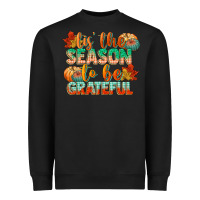 Black tis the season to be grateful Heavyweight Sweatshirt - CowGirlArtShop
