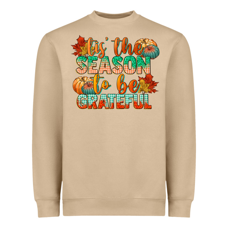 Tis The Season To Be Grateful Heavyweight Sweatshirt by CowGirlArtShop | Teevron