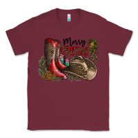 Burgundy Merry Christmas Classic Tee - SublimationCraftShop