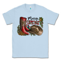 Dusty Blue Merry Christmas Classic Tee - SublimationCraftShop