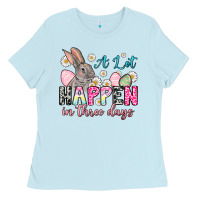 Baby Blue A lot can happen in three days Ladies Tee - NancyCooperArtShop