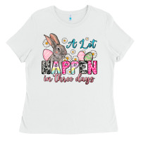 White A lot can happen in three days Ladies Tee - NancyCooperArtShop
