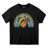 Black cowboy boots and hat rainbow Heavy Core Tee - AdoDesignShop