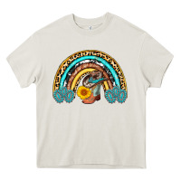 Cream cowboy boots and hat rainbow Heavy Core Tee - AdoDesignShop