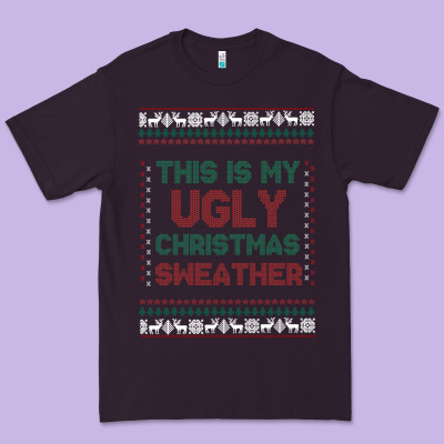This Is My Ugly Christmas Premium Tee Designed By Maliassmallbusiness