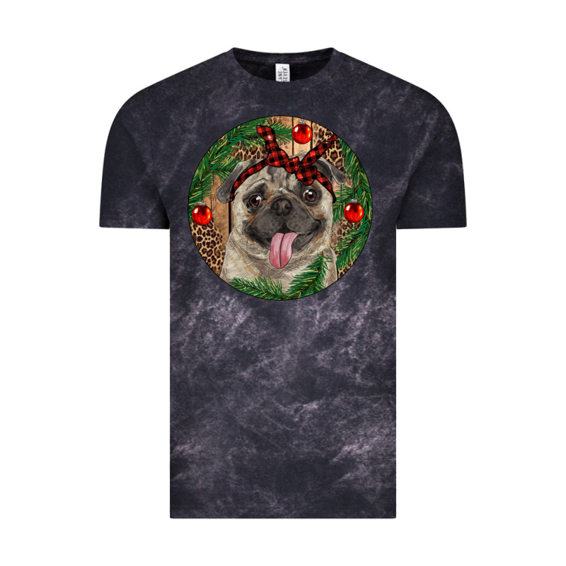 Christmas Pug With Leopard Vintage Tee by RanaPortraitStore | Teevron