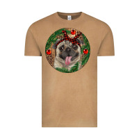 Vintage Camel Christmas Pug With Leopard Vintage Tee - RanaPortraitStore