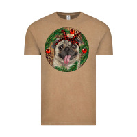Vintage Coffee Christmas Pug With Leopard Vintage Tee - RanaPortraitStore