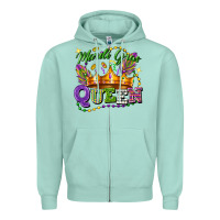 Seafoam mardi gras queen Zipper Hoodie - FaDigitalArtStudio