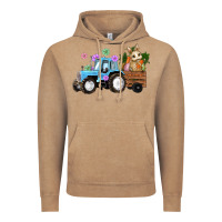 Vintage Coffee easter tracktor bunny carrot flowers  egg Vintage Hoodie - RanaPortraitStore