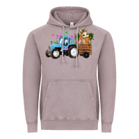 Vintage Zinc easter tracktor bunny carrot flowers  egg Vintage Hoodie - RanaPortraitStore