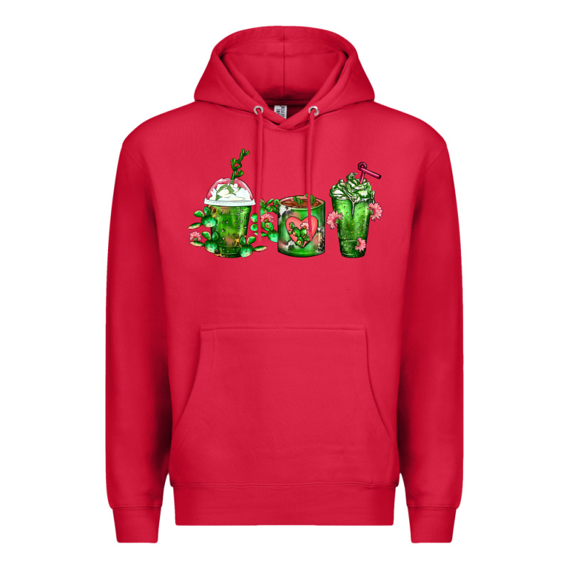 Cactus Lover Cactus Coffee Cups Premium Hoodie by FaDigitalArtStudio | Teevron