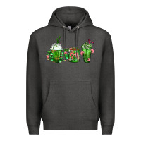 Charcoal Heather Cactus Lover Cactus Coffee Cups Premium Hoodie - FaDigitalArtStudio