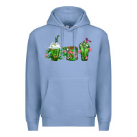 Colony Blue Cactus Lover Cactus Coffee Cups Premium Hoodie - FaDigitalArtStudio