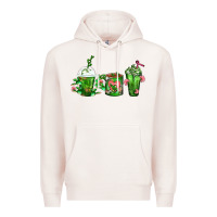 Pale Pink Cactus Lover Cactus Coffee Cups Premium Hoodie - FaDigitalArtStudio