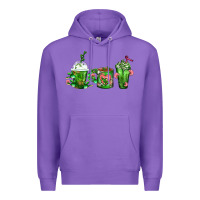 Purple Cactus Lover Cactus Coffee Cups Premium Hoodie - FaDigitalArtStudio