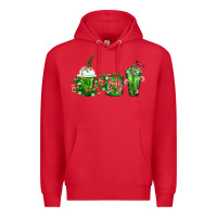 Red Cactus Lover Cactus Coffee Cups Premium Hoodie - FaDigitalArtStudio