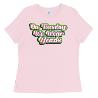Bubblegum Pink on tuesday we wear beads Ladies Tee - MaliasSmallBusiness