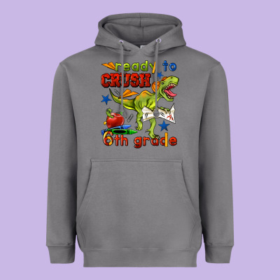 Ready To Crush 6th Grade Heavyweight Hoodie Designed By Bundleandbundleshop