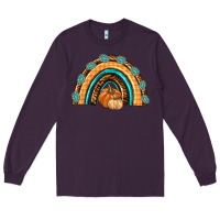 Plum Rainbow Thankful with Gemstone Long Sleeve Tee - texasbilliewilder