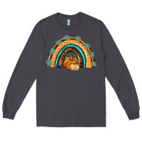 Smoke Rainbow Thankful with Gemstone Long Sleeve Tee - texasbilliewilder