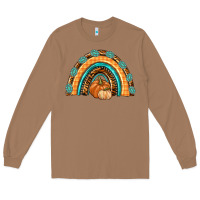 Toasted Coconut Rainbow Thankful with Gemstone Long Sleeve Tee - texasbilliewilder