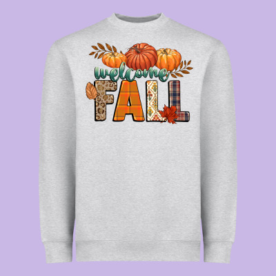 Welcome Fall Heavyweight Sweatshirt Designed By Cowgirlartshop