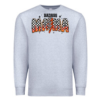 Heather Grey baddas mama Premium Sweatshirt - CowhideDigitalArt