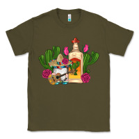 Army Green mexican tequila gnomes guitar roses cactus serape Classic Tee - Artiststas