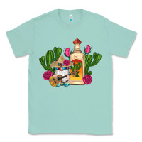 Seafoam mexican tequila gnomes guitar roses cactus serape Classic Tee - Artiststas