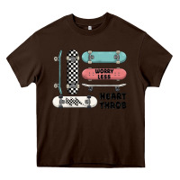 Chocolate Brown worry less Heavy Core Tee - MaliasSmallBusiness