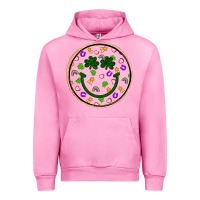 Fuchsia Pink st patrick s day smiley face Urban Hoodie - Artiststas