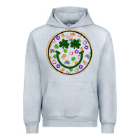 Heather Grey st patrick s day smiley face Urban Hoodie - Artiststas
