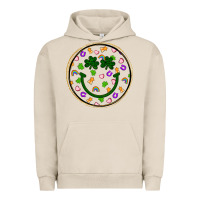 Pigment French Oak st patrick s day smiley face Urban Hoodie - Artiststas