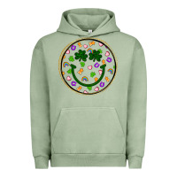 Pigment Oil Green st patrick s day smiley face Urban Hoodie - Artiststas
