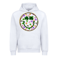 White st patrick s day smiley face Urban Hoodie - Artiststas