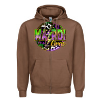 Chestnut mardi gras lightning Zipper Hoodie - FaDigitalArtStudio