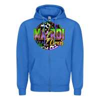 True Royal mardi gras lightning Zipper Hoodie - FaDigitalArtStudio