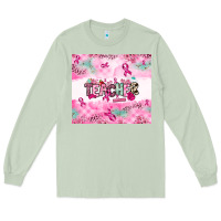 Matcha Breast Cancer Teacher Long Sleeve Tee - NancyCooperArtShop