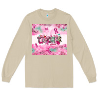 Mushroom Breast Cancer Teacher Long Sleeve Tee - NancyCooperArtShop