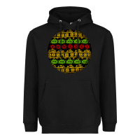 Black african masks round earrings Heavyweight Hoodie - BundleAndBundleShop