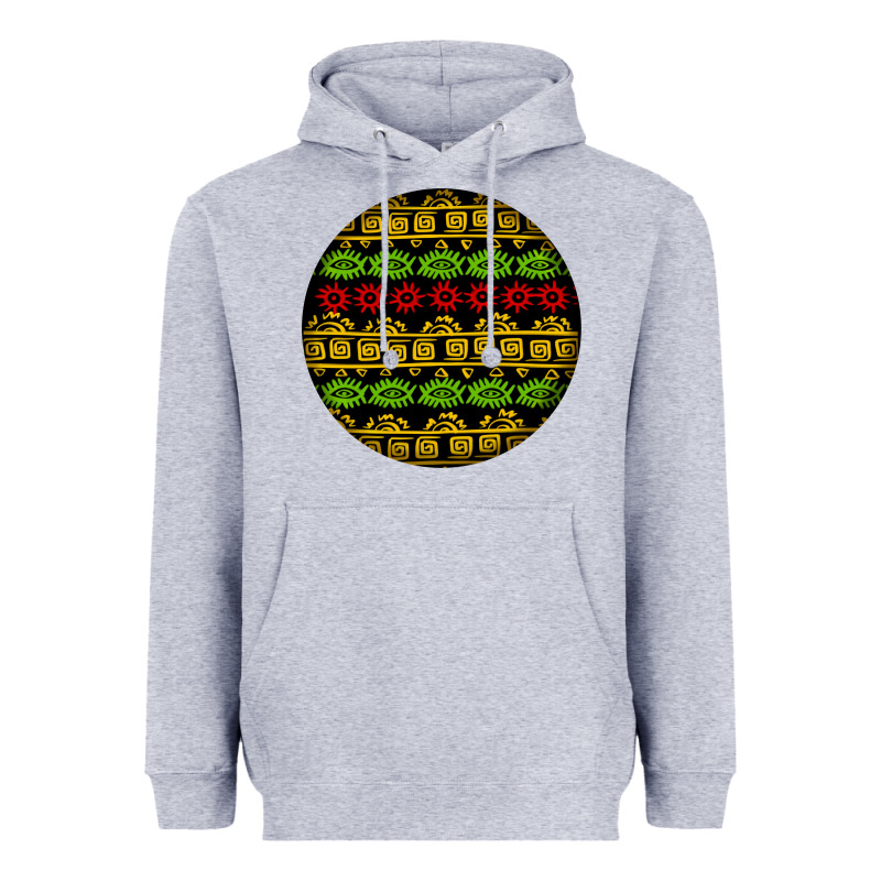 African Masks Round Earrings Heavyweight Hoodie by BundleAndBundleShop | Teevron