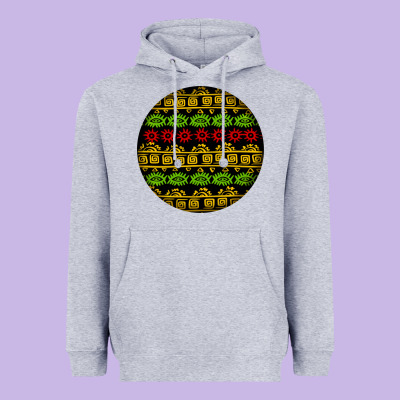 African Masks Round Earrings Heavyweight Hoodie Designed By Bundleandbundleshop