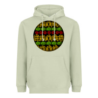 Matcha african masks round earrings Heavyweight Hoodie - BundleAndBundleShop