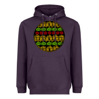 Plum african masks round earrings Heavyweight Hoodie - BundleAndBundleShop