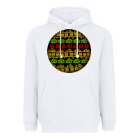 White african masks round earrings Heavyweight Hoodie - BundleAndBundleShop