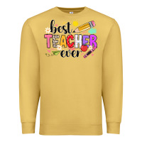 Antique Gold iBest Teacher Ever Premium Sweatshirt - CowhideDigitalArt