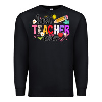 Black iBest Teacher Ever Premium Sweatshirt - CowhideDigitalArt
