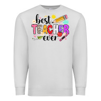 Dove Grey iBest Teacher Ever Premium Sweatshirt - CowhideDigitalArt