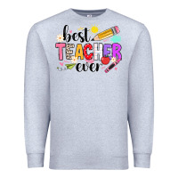 Heather Grey iBest Teacher Ever Premium Sweatshirt - CowhideDigitalArt
